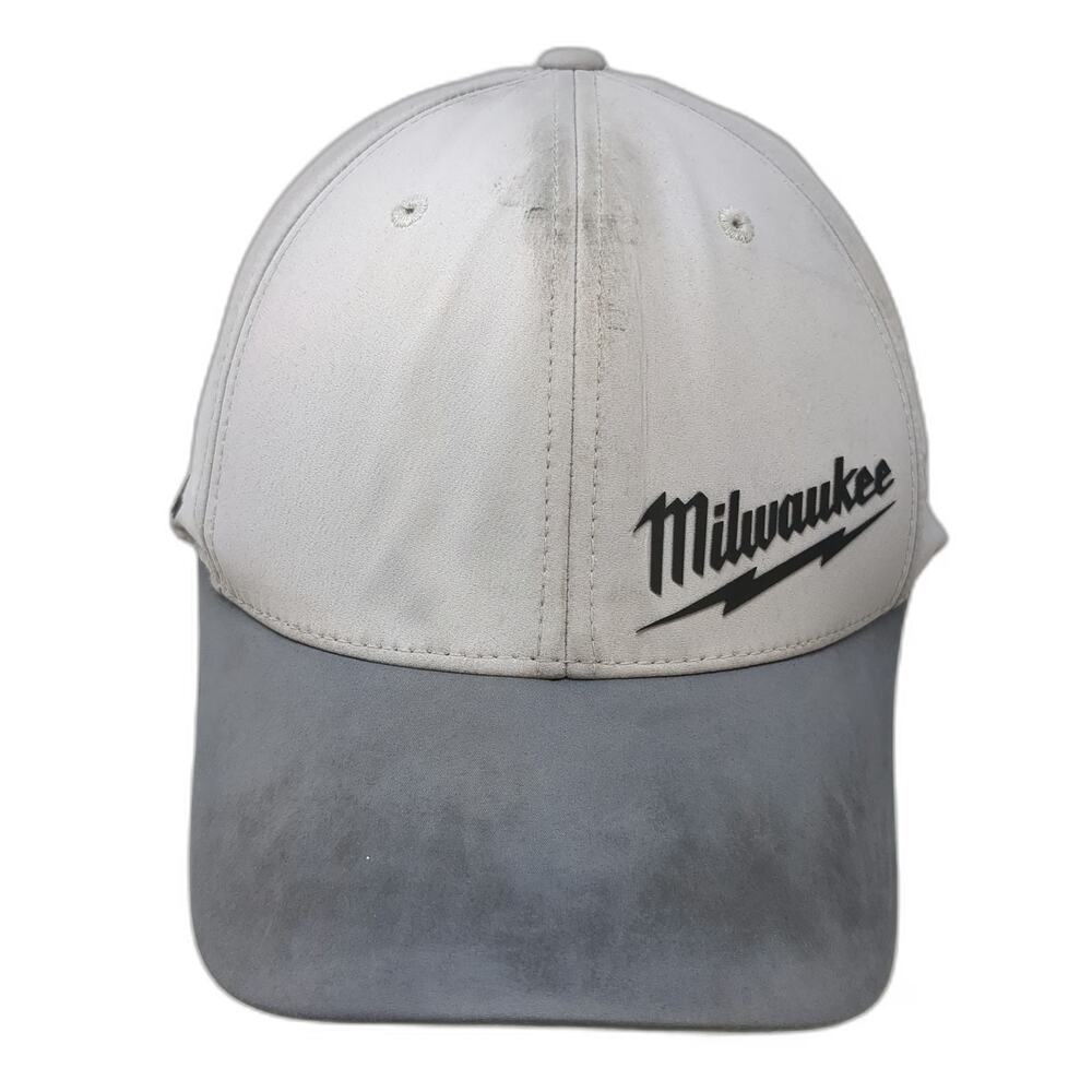 Milwaukee Baseball Cap Gray XL Workskin Fitted Hat Performance Flexfit Logo
